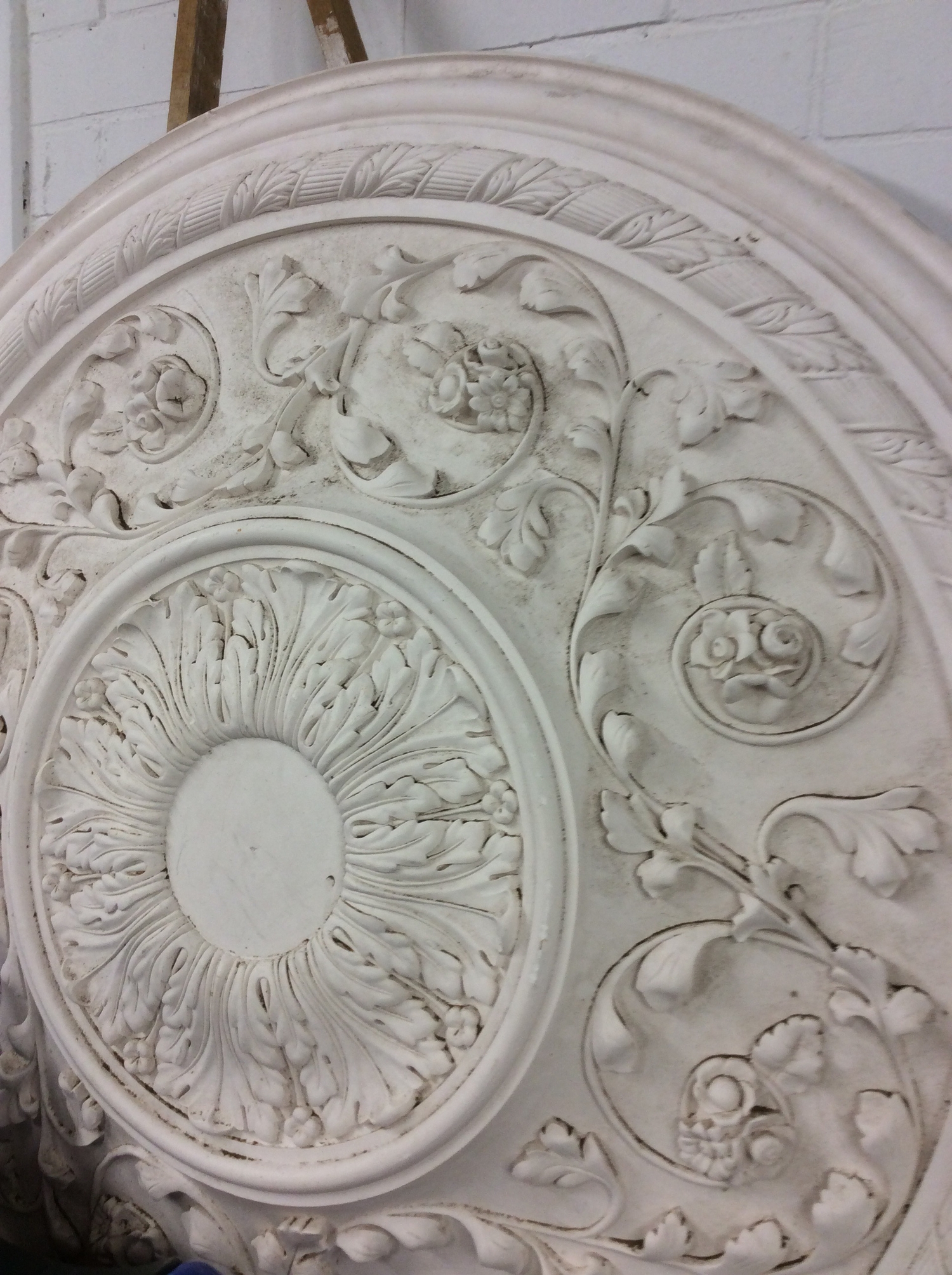 A Large Victorian Plaster Ceiling Rose