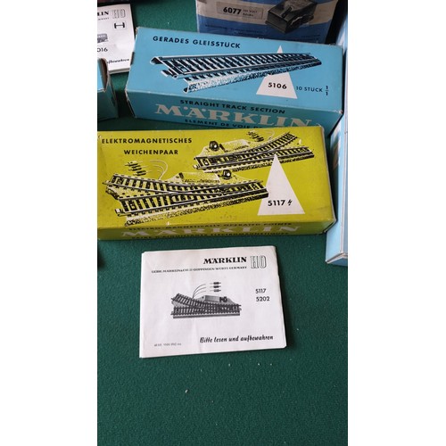 18 - Selection of Marklin HO gauge train items all boxed .