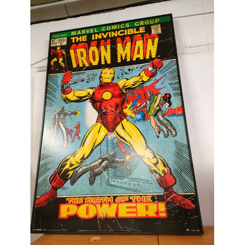 26 - Large Marvel DC iron man picture the birth of power .