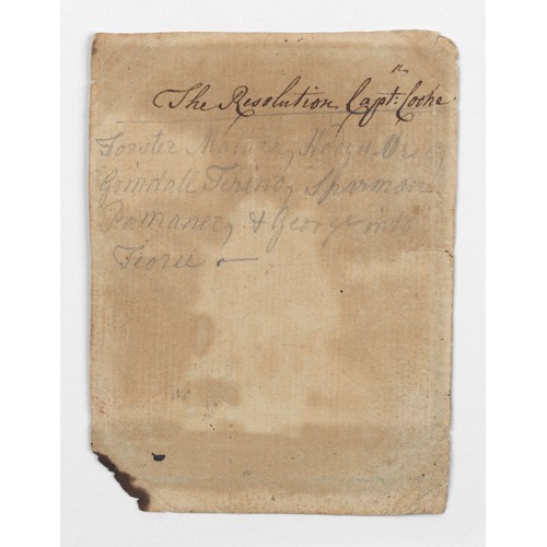 103 - From the Collection of Admiral Grindall, an Able Seaman aboard Captain Cook’s Resolution during his ... 