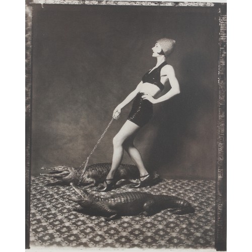 13 - Vee Speers (b. 1962)Woman and Crocodile (From Parisians), 2005.Fresson charcoal print.54 x 36 cm (21... 