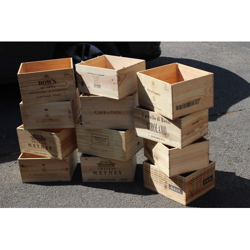 22A - QUANTITY OF WOODEN WINE BOXES X12