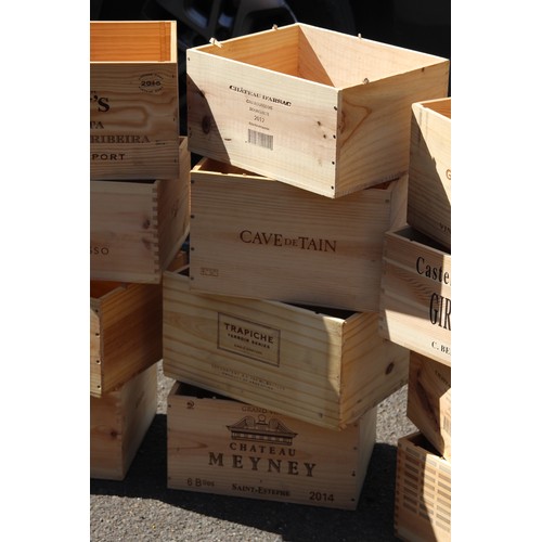 22A - QUANTITY OF WOODEN WINE BOXES X12