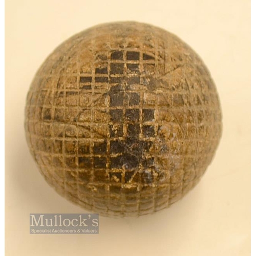 2 - The Eclipse Moulded Mesh Guttie Golf Ball - showing a clear makers mark to one pole - some strike ma... 