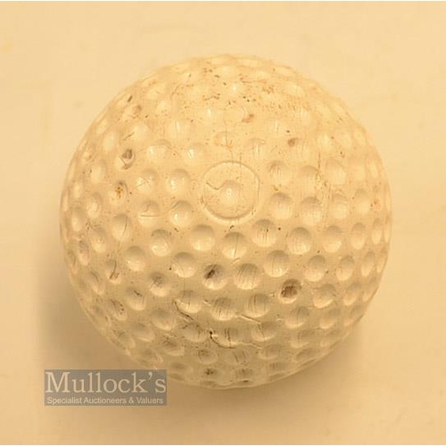 7 - Small heavy very deep recessed pattern hybrid golf ball- with bulls eye markings to the pole - retai... 