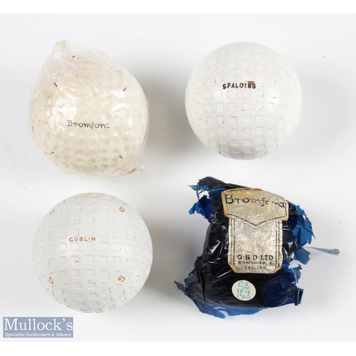 8 - 3x unused square and recessed dimple golf balls c1930/40s - Spalding Kro-flite, Dunlop Goblin and Pe... 