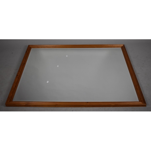 286 - A Large Framed Bevel Edged Wall Mirror, 100x131.5cms High