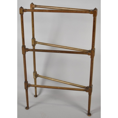 66 - A Late 19th Century Two Fold Towel Rail, Each Section 53cm Wide and 87.5cm High