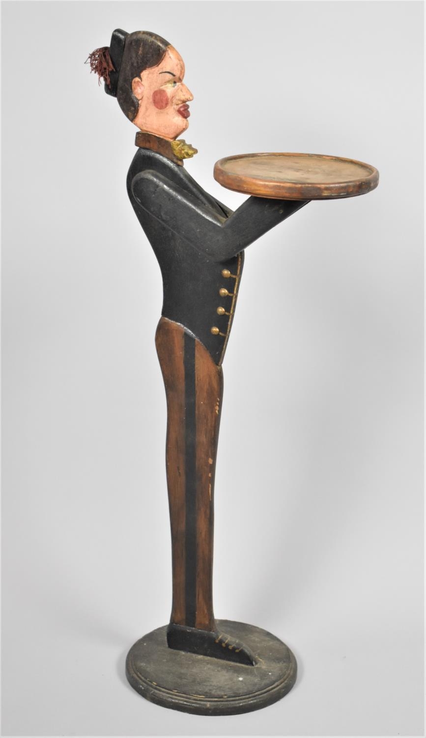 A Vintage Novelty Dumb Waiter, of Figural Form with Circular Tray, 82cm