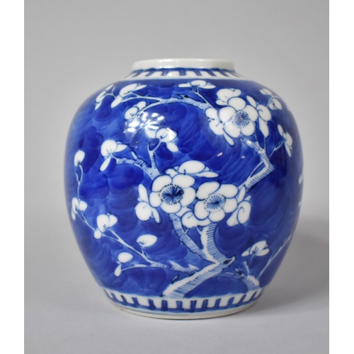 274 - A 19th Century Chinese Blue and White Prunus Blossom Ginger Jar, Four Character Mark to Base for Kan... 