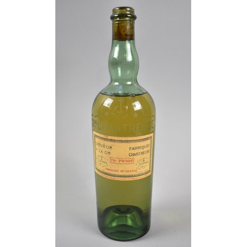 A Single Bottle of Yellow Chartreuse Liqueur by L Garnier, 75% Proof in Acid Etched Bottle