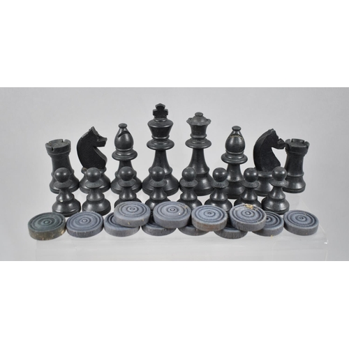 3 - A Mid 20th Century French Boxwood Chess Set