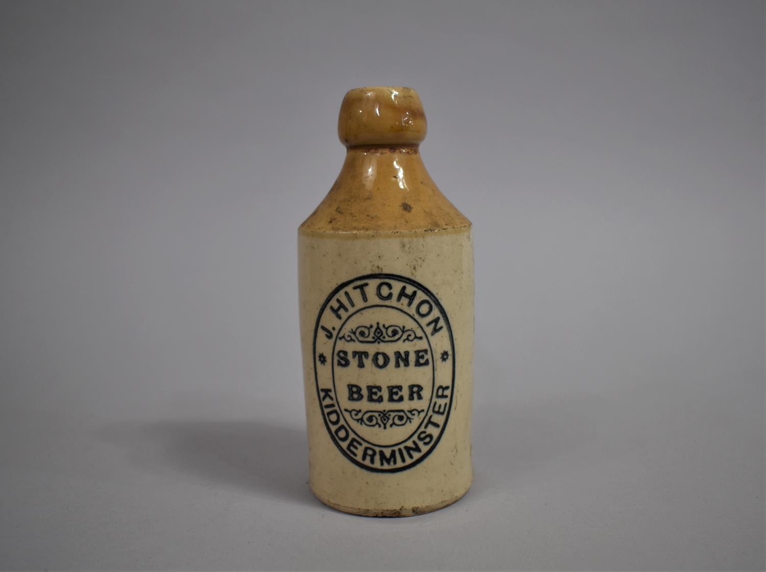 An Edwardian Glazed Brewers Bottle for J Hitchon, Stone Beer