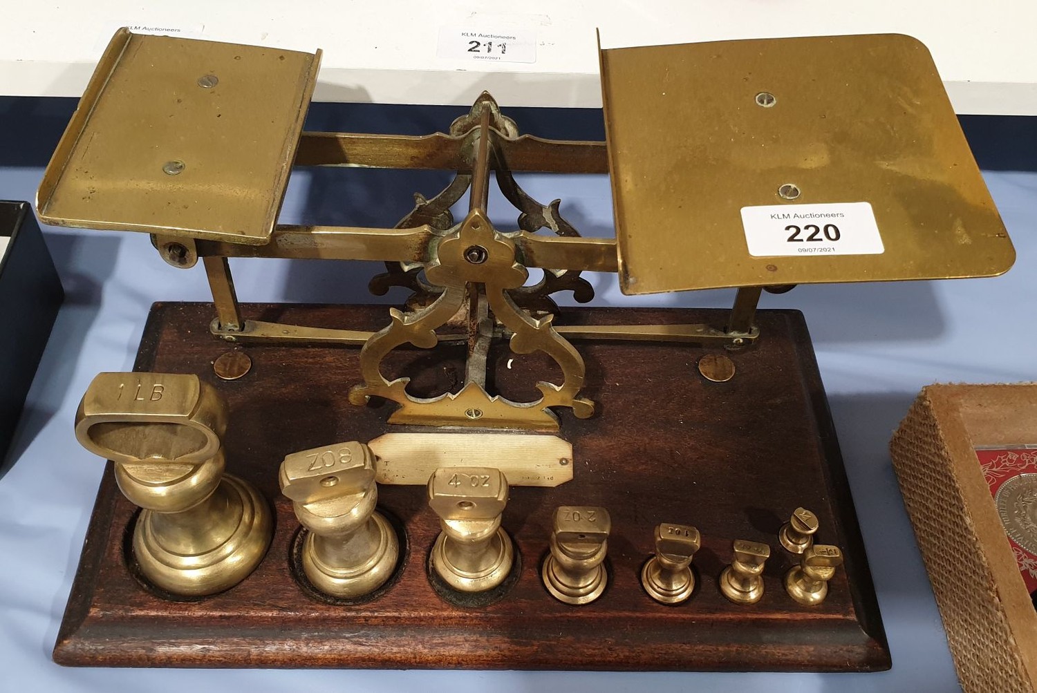 a-set-of-antique-postal-scales-with-weights