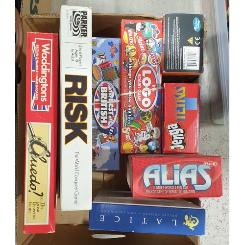34 - A box of board games.