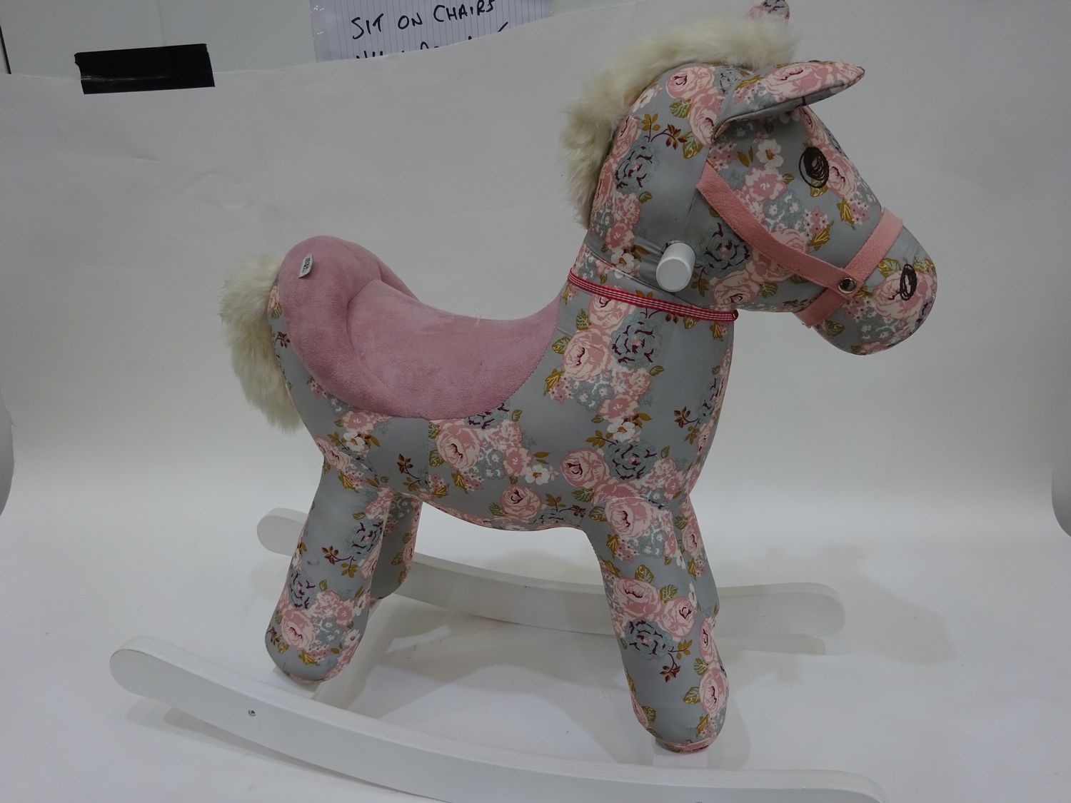 mamas and papas pink rocking horse