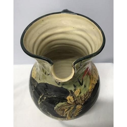 Paul Jackson Studio pottery jug circa 98, Chickens and Chicks design