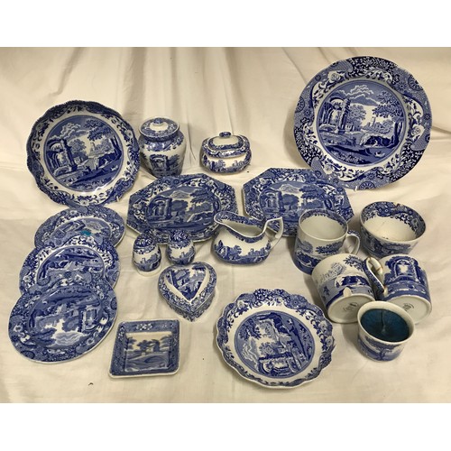 35 - A Spode Italian blue and white collection.
