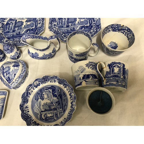 35 - A Spode Italian blue and white collection.