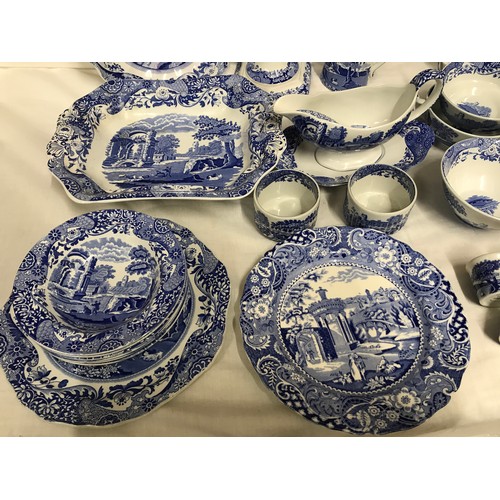 36 - A large collection of Spode Italian blue and white dinner ware to include 35 assorted pieces, cake p... 