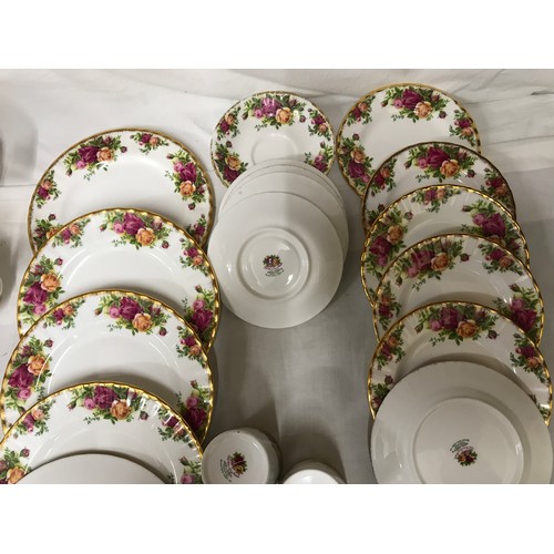 37 - A large collection of Royal Albert 'Old Country Roses' tea ware, part set to include tea pot, cake p... 