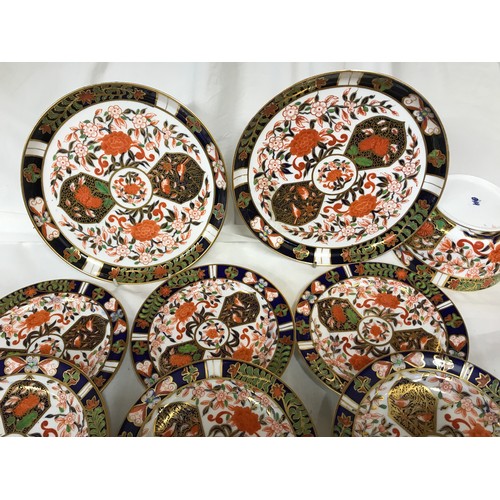 38 - Crown Derby Imari tea ware to include 38 pieces, 19 with blue base mark,13 with red base mark and 6 ... 