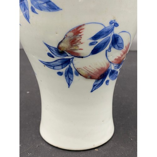 455 - Early Chinese porcelain Meiping vase subtlety decorated with 12 peaches. 19cm h.