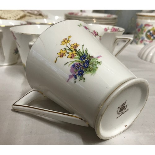 3 - Selection of ceramics to include: Standard china 'Spring Time' cake plate 26cm d, milk jug, six x si... 