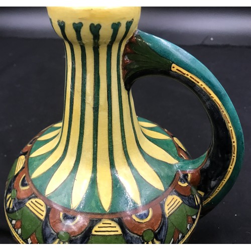 4 - Decorative pottery jug Faience de Purmerende Hollande, numbered 1023 to the base. 18cm h.