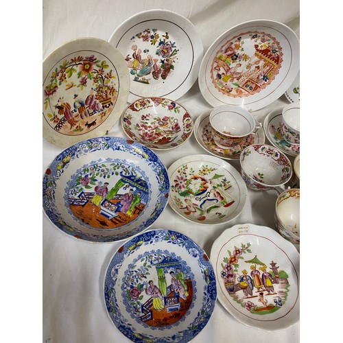 17 - Selection of mostly 19thC ceramics with Oriental scenes.