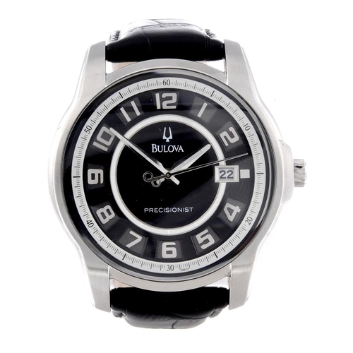 BULOVA - a gentleman's Precisionist wrist watch. Stainless steel case