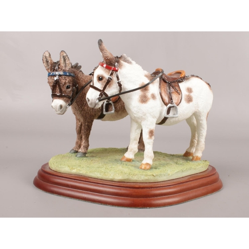 7 - A Border Fine Arts figure of two Donkeys. 'At the Fete' No A21583. From the James Herriot Studio Col... 