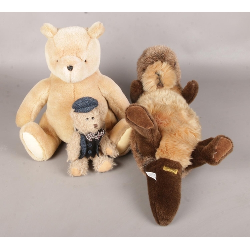 36 - A Collection of Three Soft Teddy Bears. To include a Merrythought Otter and Gund Classic Pooh Bear.