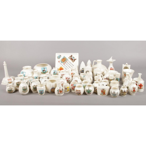 16 - A collection of assorted crested ware. W.H. Goss.
