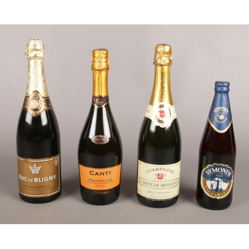 31 - Four bottles of unopened vintage alcohol. To include Comte De Brismand Brut, Duc De Bligny Vin Mouss... 