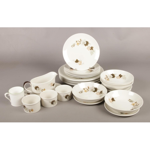 41 - A quantity of mainly Royal Doulton dinnerwares in the Westwood pattern. Includes plates, bowls and s... 