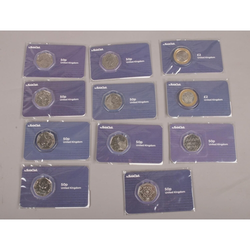 23 - A collection of UK coins. Royal Mint 2017 Beatrix Potter 50p coin set Peter Rabbit, Tom Kitten, Jere... 