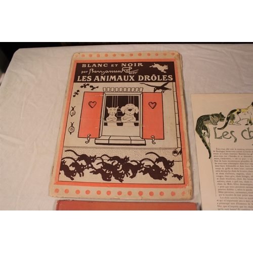 624 - Theaphile Steinlan French pamphlet les chats along with a book 