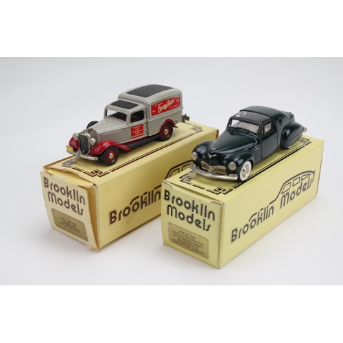 10 - 2 x Brooklin Models to include: BRKX2 - 1946 Lincoln Continental by Raymond Loewy and a BRK16A - 193... 