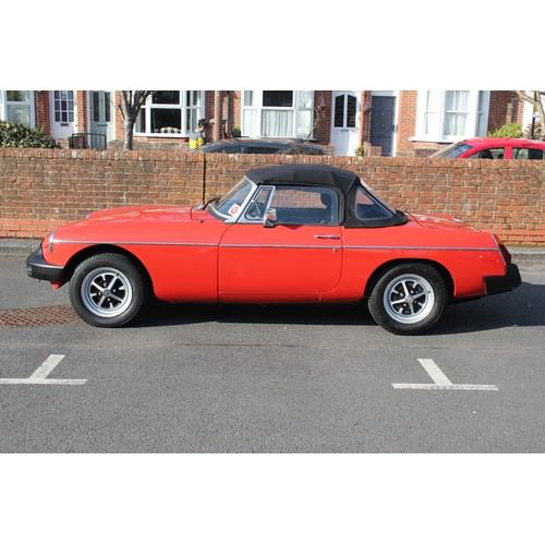328 - A Lovely 1977 MGB Roadster finished in Red with Black interior & Black Soft Top. The car was sold ne... 