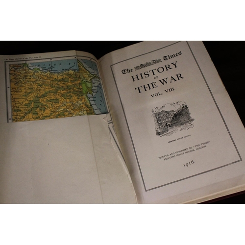 286 - The Times illustrated History of the War, 1914-1918 in Purple Cloth Binding TEG and Cut.