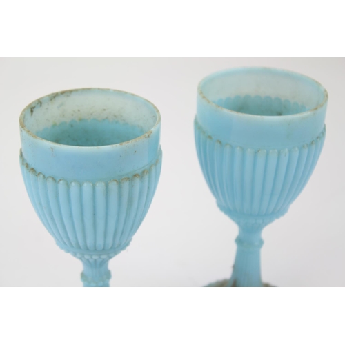 328 - A Pair of Late Victorian Opaline Goblets.