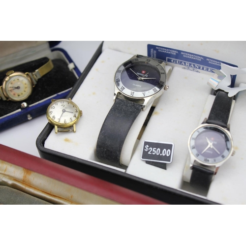 167 - A Baume Ladies Wristwatch in Original Box, a Pair of Swissline Ladies & Gents Watches in Box, an Alp... 