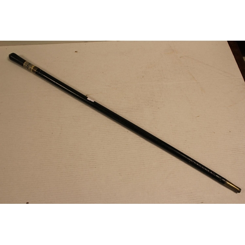 236 - A indian bone and hardwood sword stick.