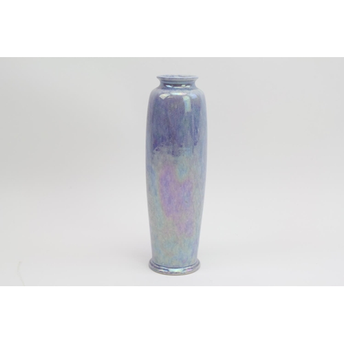 304 - A Ruskin of West Smethwick lavender lustre vase, elongated form, marked Ruskin 1922. 20.5cm