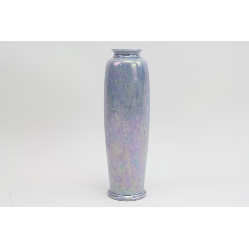 304 - A Ruskin of West Smethwick lavender lustre vase, elongated form, marked Ruskin 1922. 20.5cm