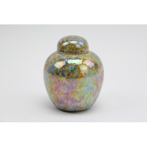 308 - A Ruskin of West Smethwick turquoise and lavender ginger jar, 1927. 9cm.