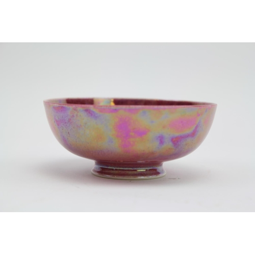309 - A Ruskin of West Smethwick dark pink bowl, marked Ruskin. 9.5cm