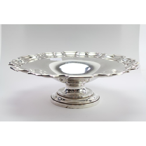 5 - A Silver Pie Crust Edged Chippendale bordered Dish. Sheffield v. Weighing: 367 grams.