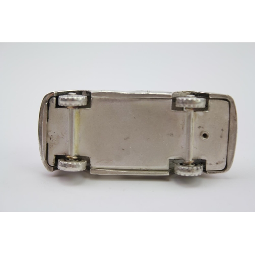 27 - A Silver Study of a Matchbox Morris Minor Model. Weight approximately 30.4g. Size is approximately 5... 